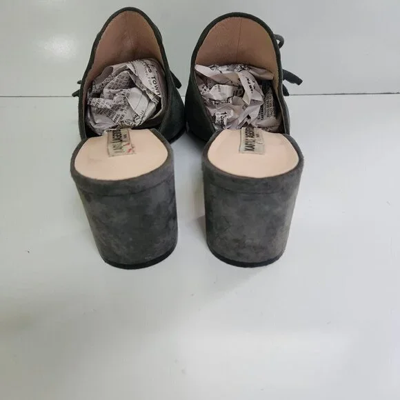 Karl Lagerfeld Holly Suede Block Heel Bow Tassel Mules Size 6M - Picture 4 of 9